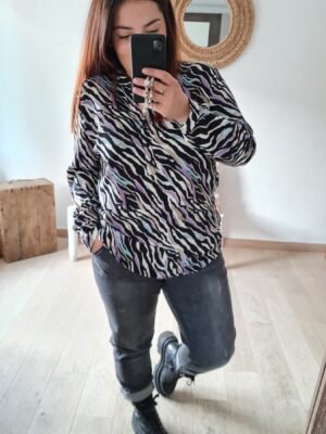 blouse zebre grande taille femme curvy by romy