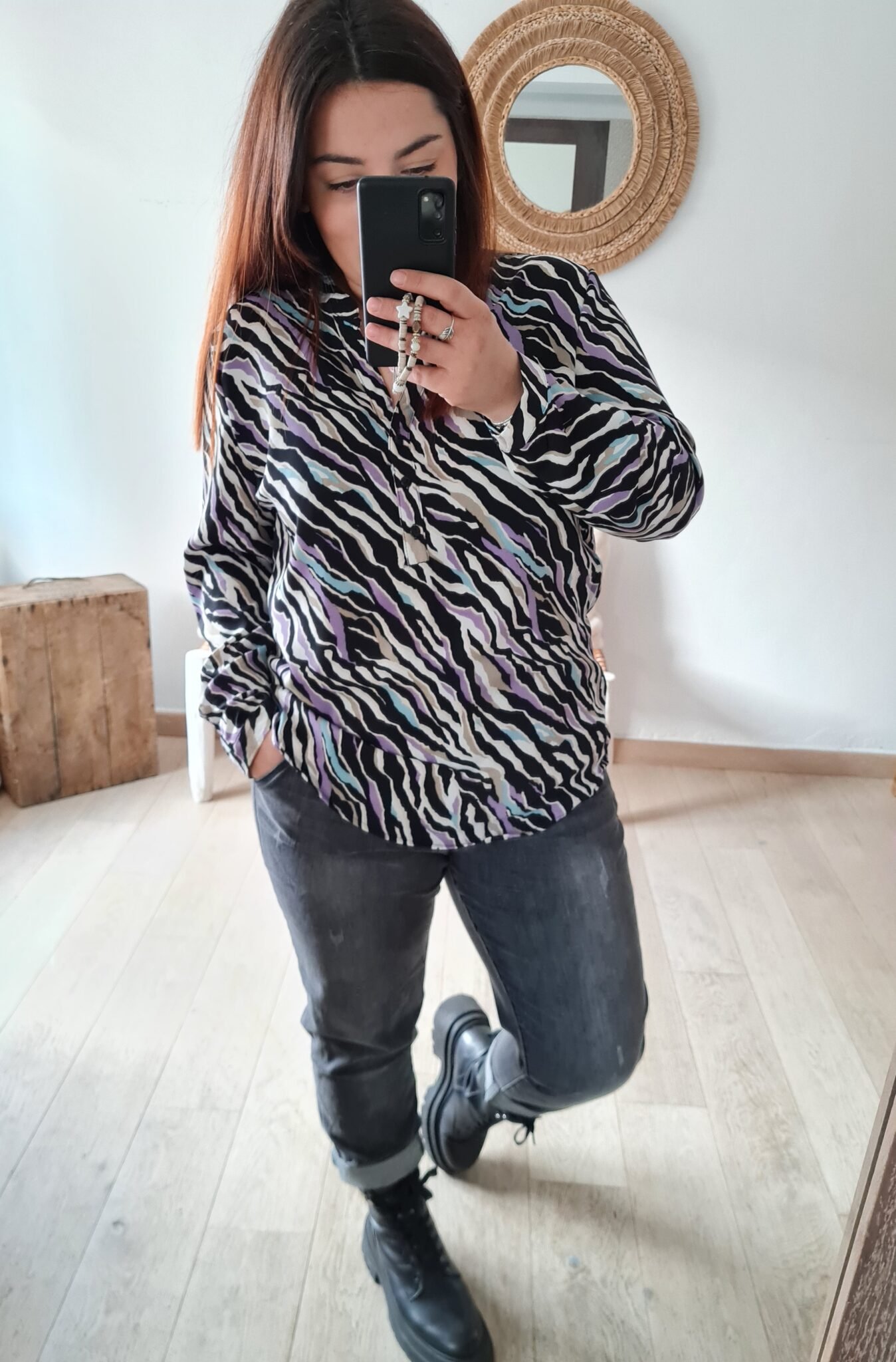 blouse zebre grande taille femme curvy by romy