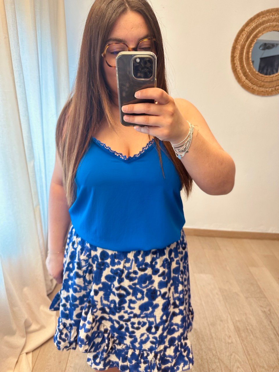 debardeur bleu grande tille femme curvy by romy