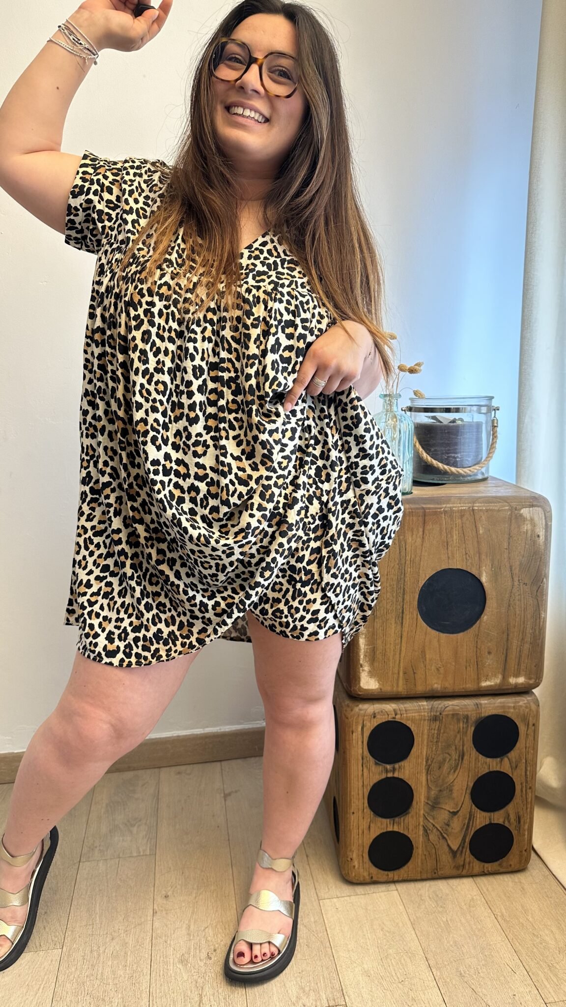 combinaison robe leopard grande taille femme curvy by romy