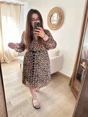 robe leopard grande taille femme curvy by romy