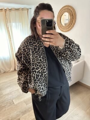 bombers leopard grande taille femme curvy by romy