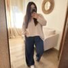 pull beige grande taille femme curvy by romy