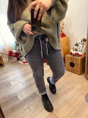 jean gris grande taille femme curvy by romy