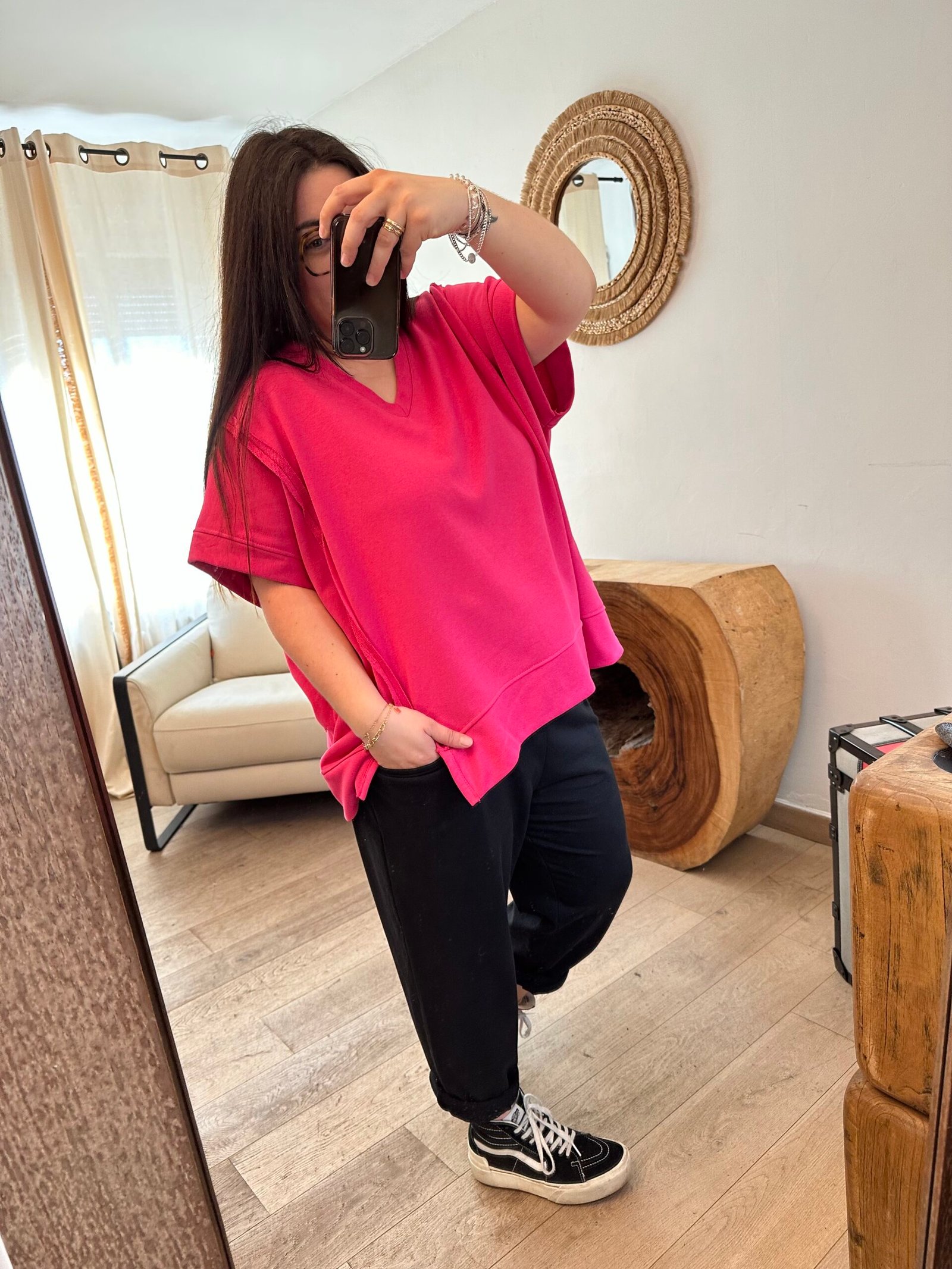 sweat manches courtes grande trailer femme curvy by romy