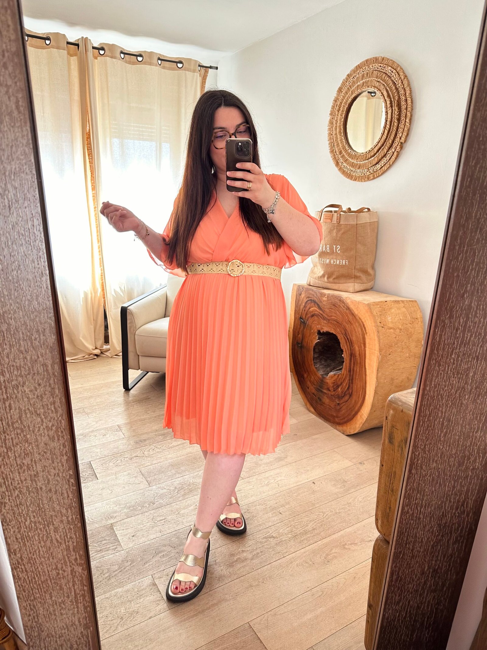 robe l-plissee grande taille femme curvy by romy