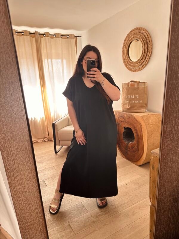 robe t shirt noire grande taille femme curvy by romy
