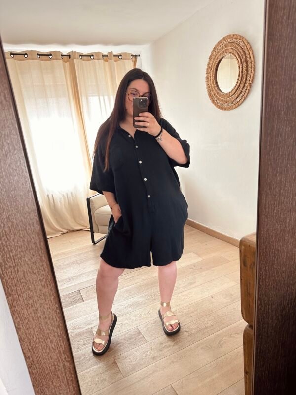 combishort en gaze de coton grande taille femme curvy by romy