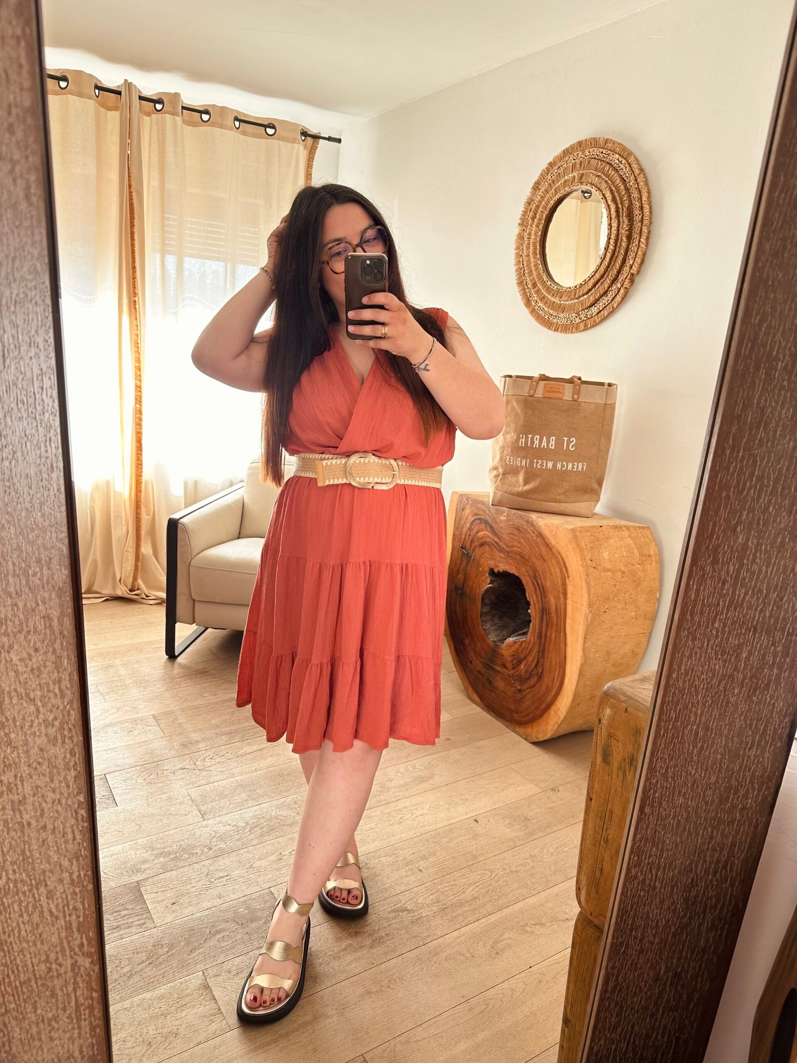 robe terracotta curvy by romy