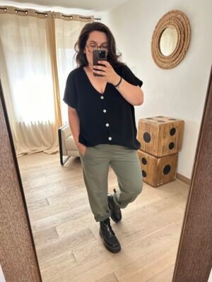 gilet boutonné grande tailel femme curvy by romy