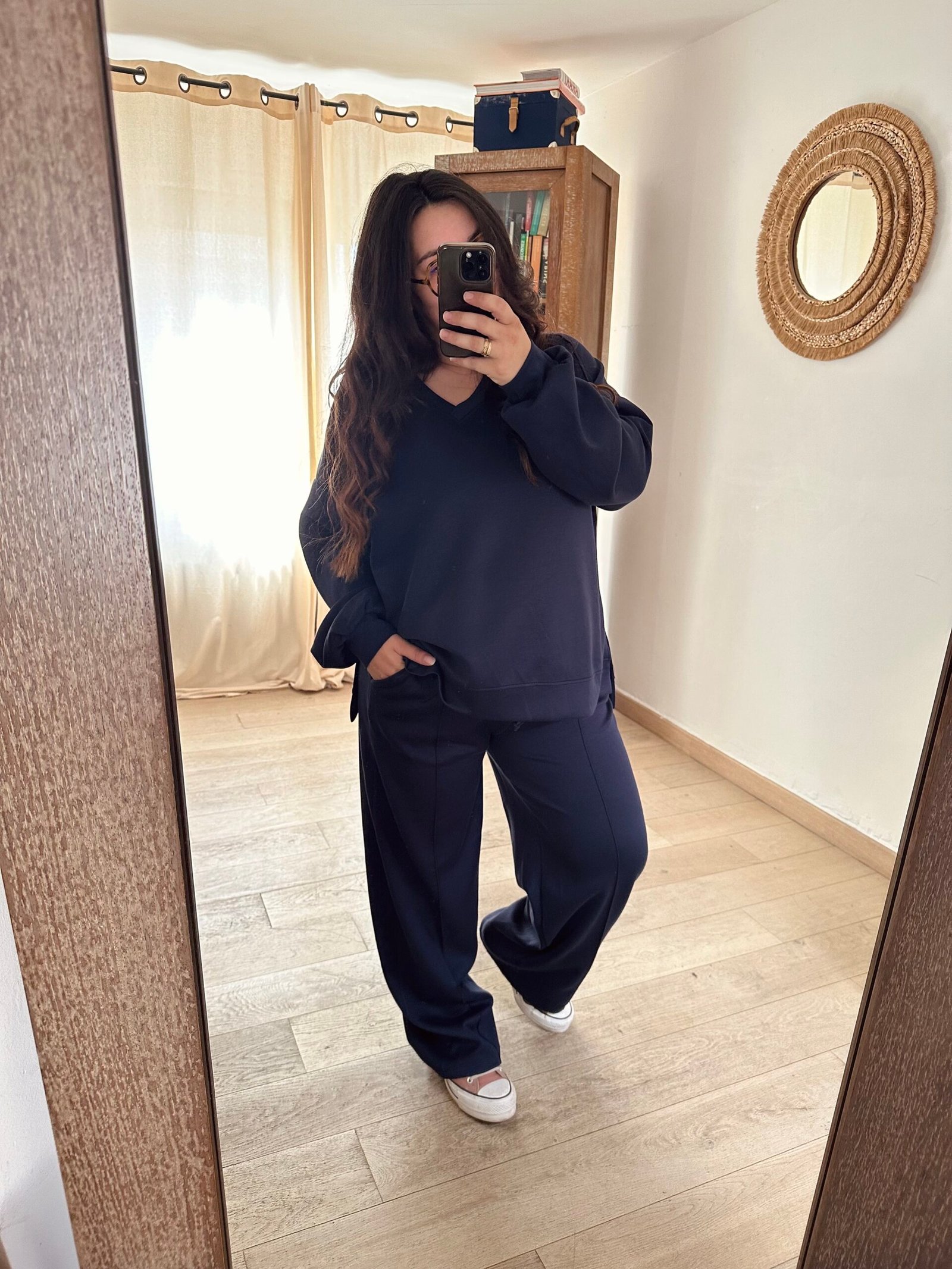 ensemble confort bleu marine grande taille femme curvy by romy