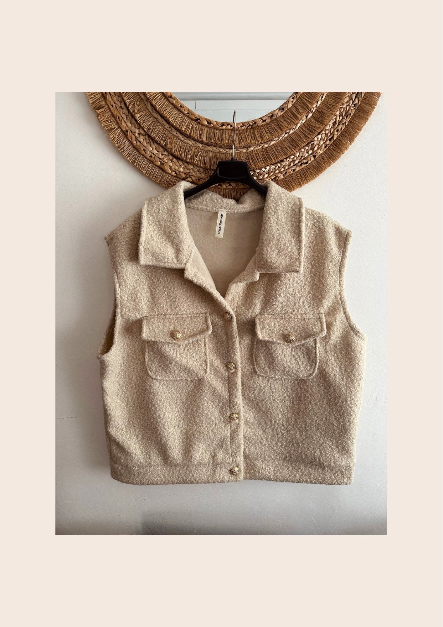 gilet sans manches avec bouton doré grande taille femme curvy by romy