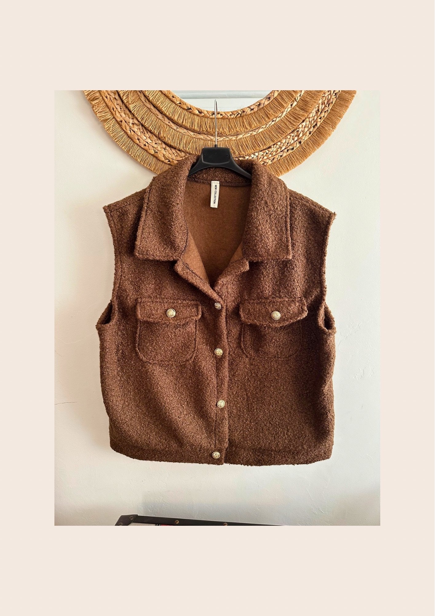 gilet sans manches avec bouton doré grande taille femme curvy by romy