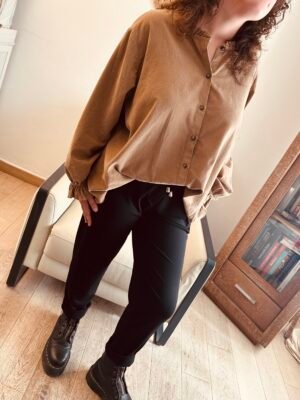 chemise en velours cotele camel grande tailed femme curvy by romy