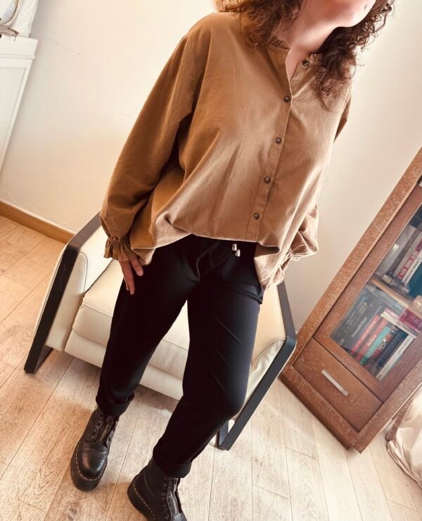 chemise en velours cotele camel grande tailed femme curvy by romy