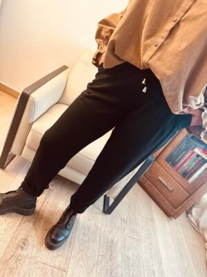 pantalon noir grande taille femme curvy by romy