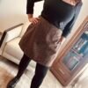 jupe short pied de poule grande taille femme curvy by romy