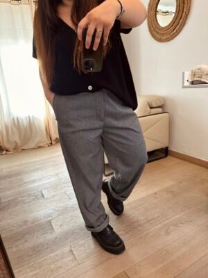 pantalon chevrons grande taille femme curvy by romy