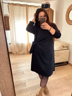 robe sweat bleu marine grande taille femme curvy by romy