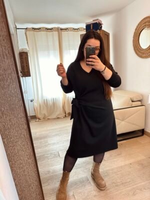 ROBE SWEAT NOEUD | NOIR