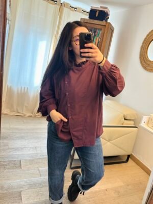 blouse prune grande taille femme curvy by romy