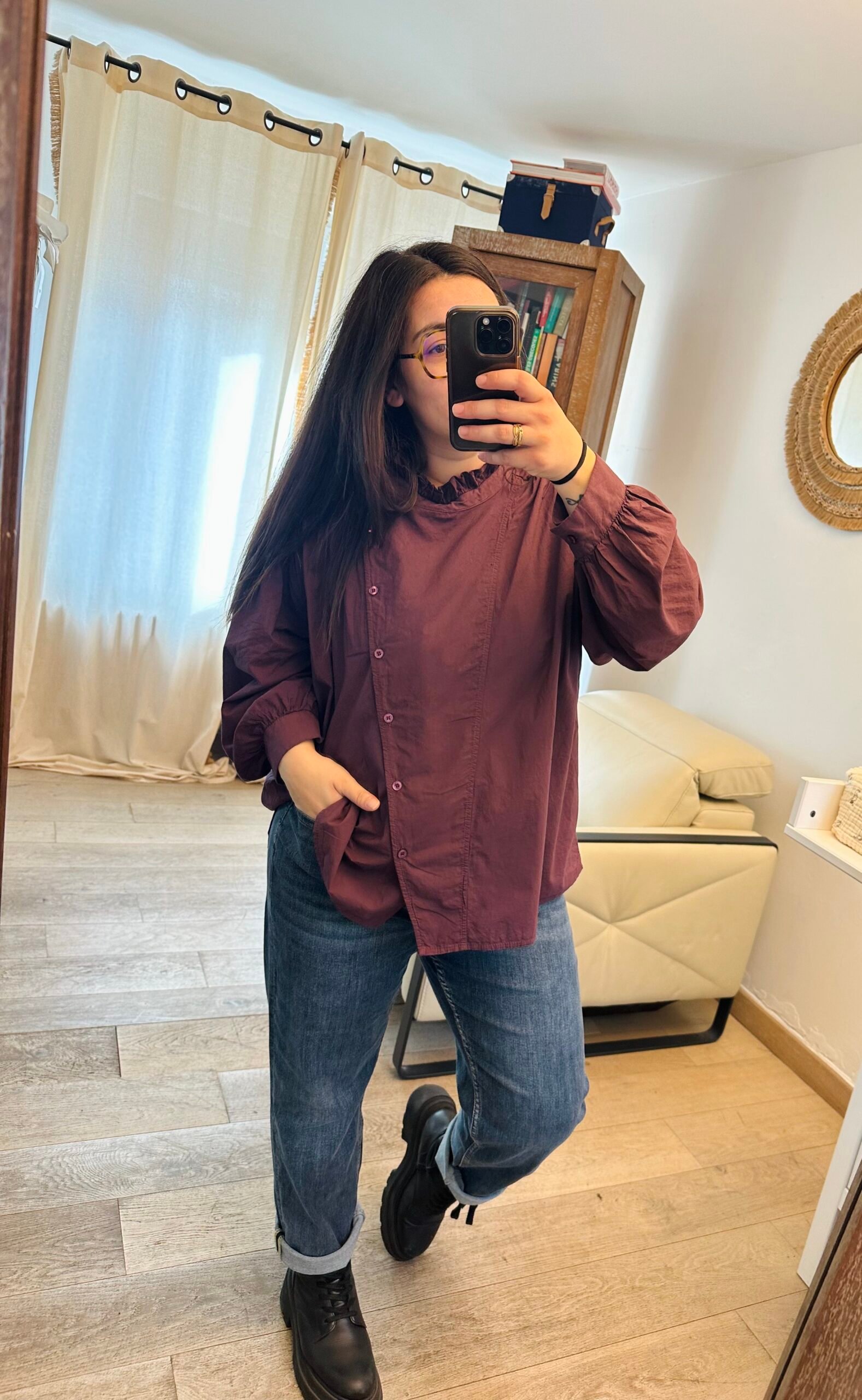 blouse prune grande taille femme curvy by romy