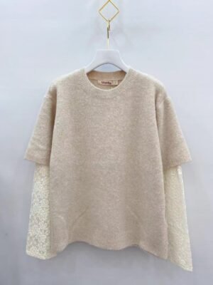 PULL MANCHES DENTELLES | BEIGE