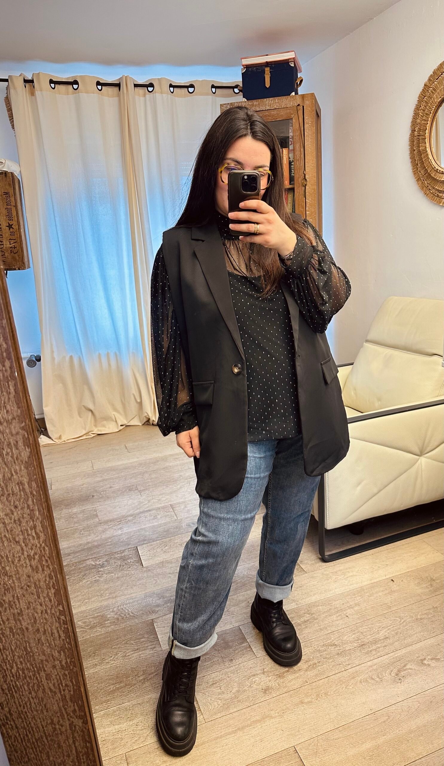 blazer noir sans ma niches grande taille femme curvy by romy