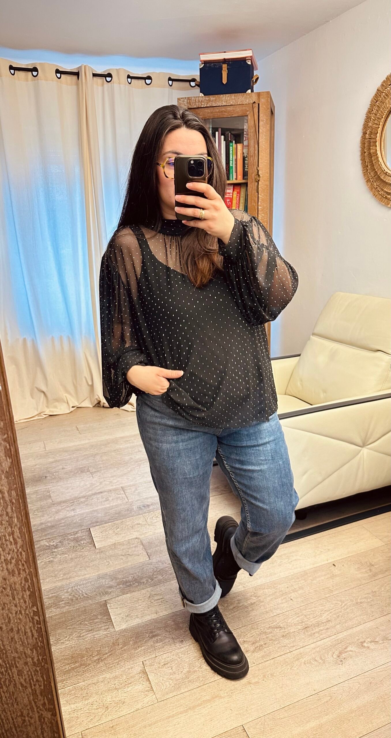 blouse en strass argentées grande taille femme curvy by romy