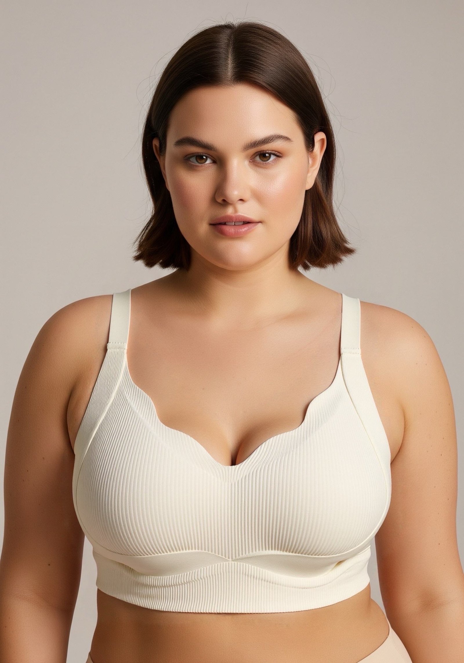 brassiere ecru comfort grande taille femme curvy by romy