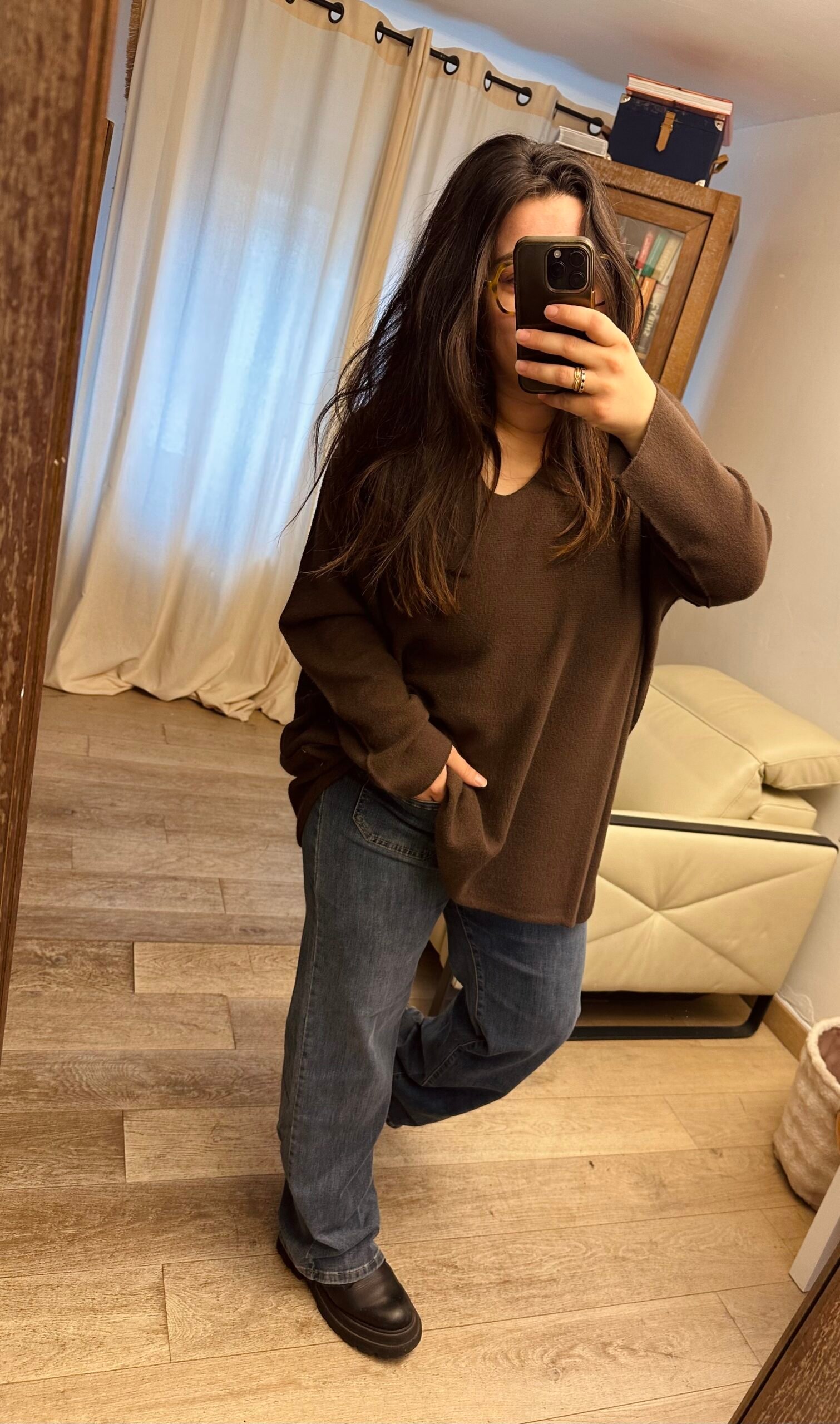 pull grande taille chocolat curvy by romy