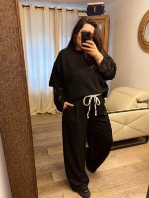 pull manches dentelles grande taille femme curvy by romy