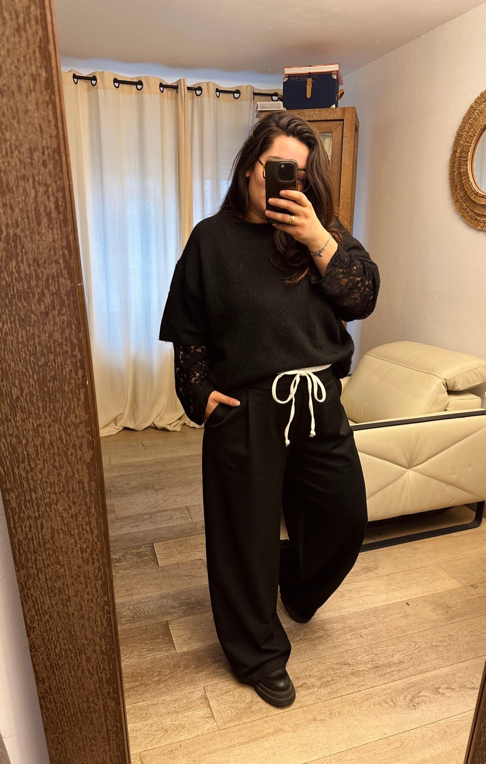 pull manches dentelles grande taille femme curvy by romy