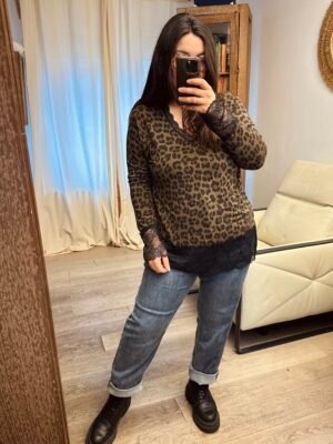 top en dentelle leopard grande taille femme curvy by romy