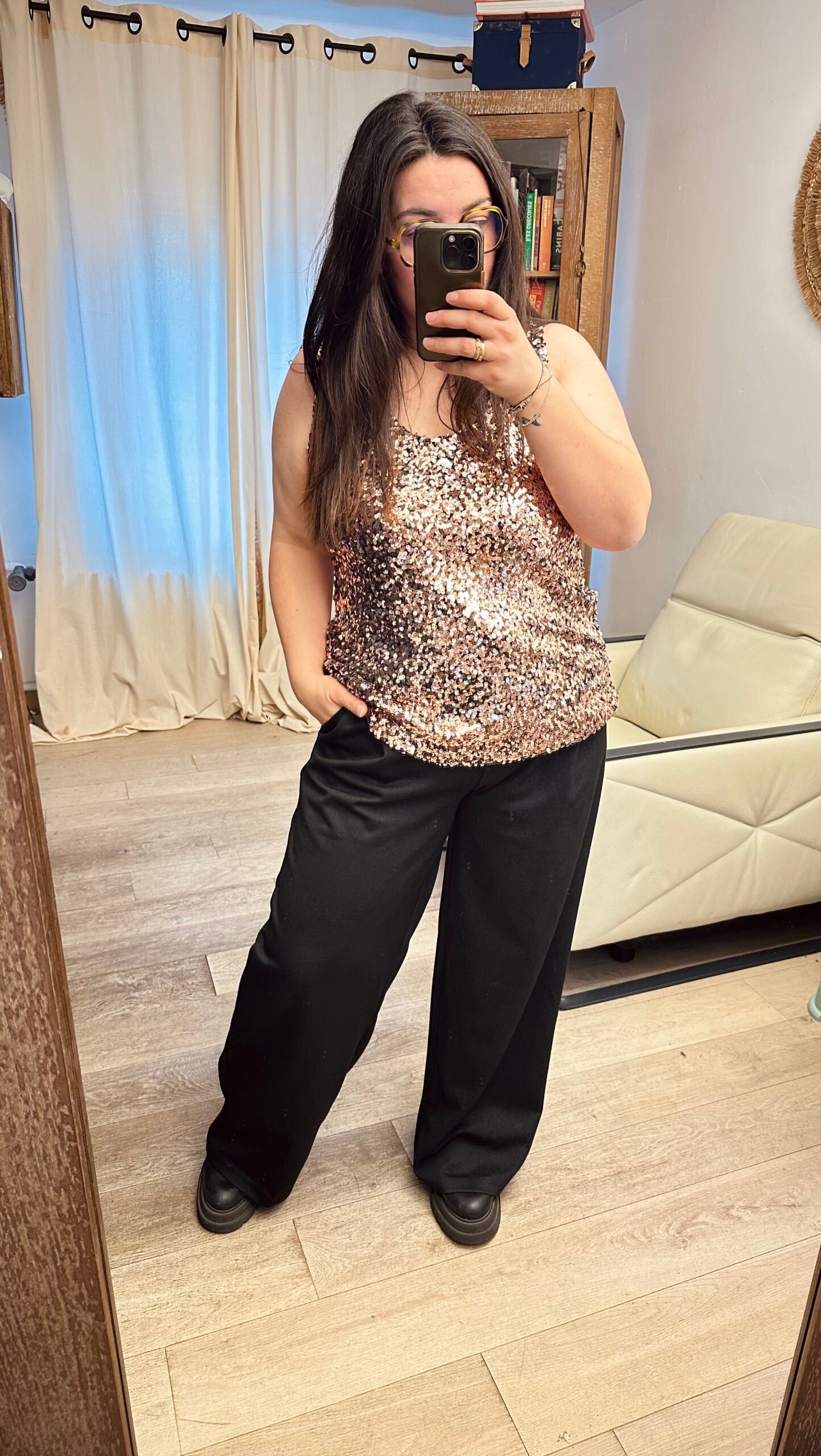 top sequins choco grande taille femme curvy by romy