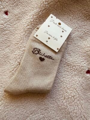 CHAUSSETTES À PAILLETTES " BICHETTE" | VANILLE