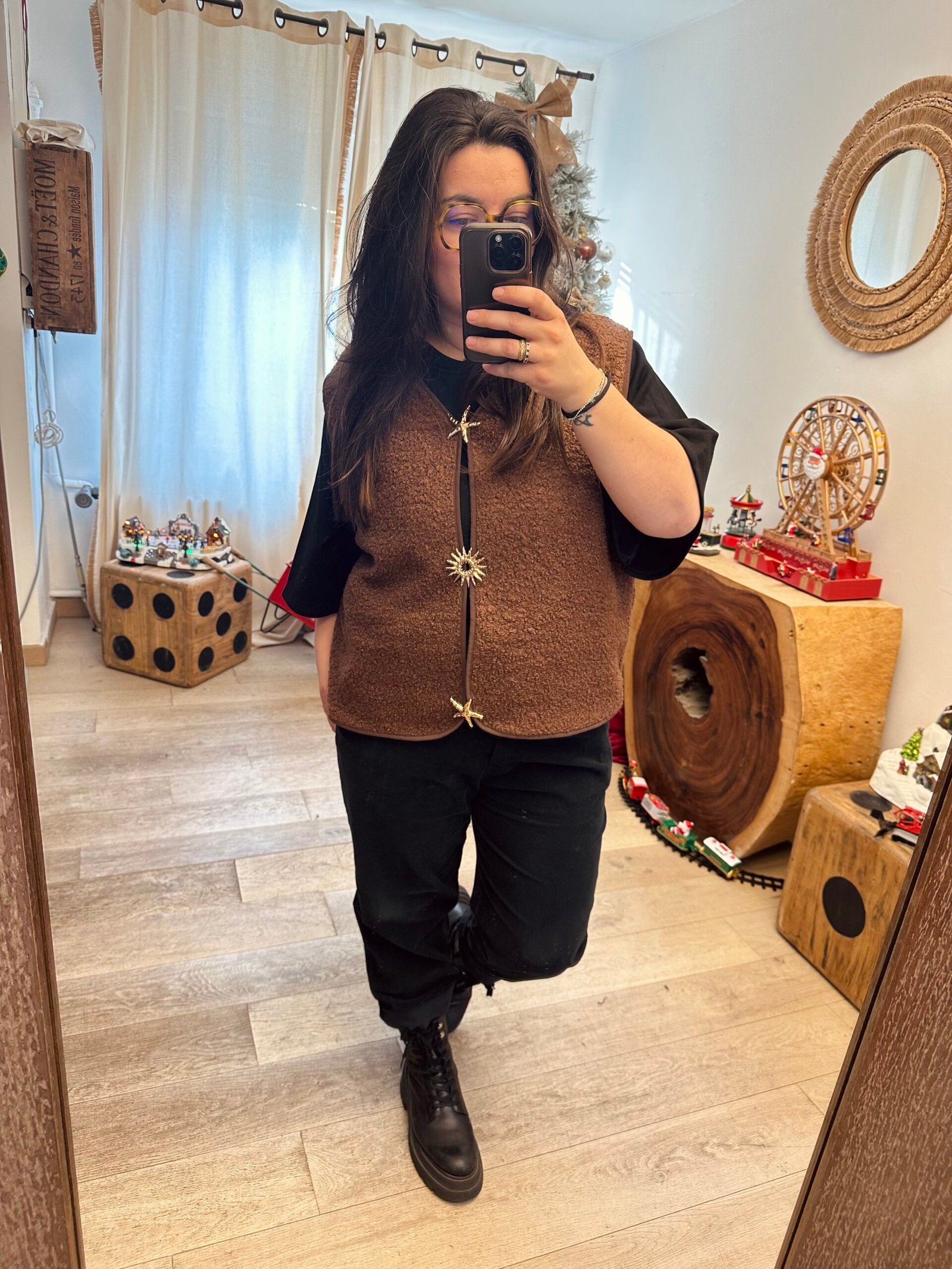gilet broches choco grande talle femme curvy by romy