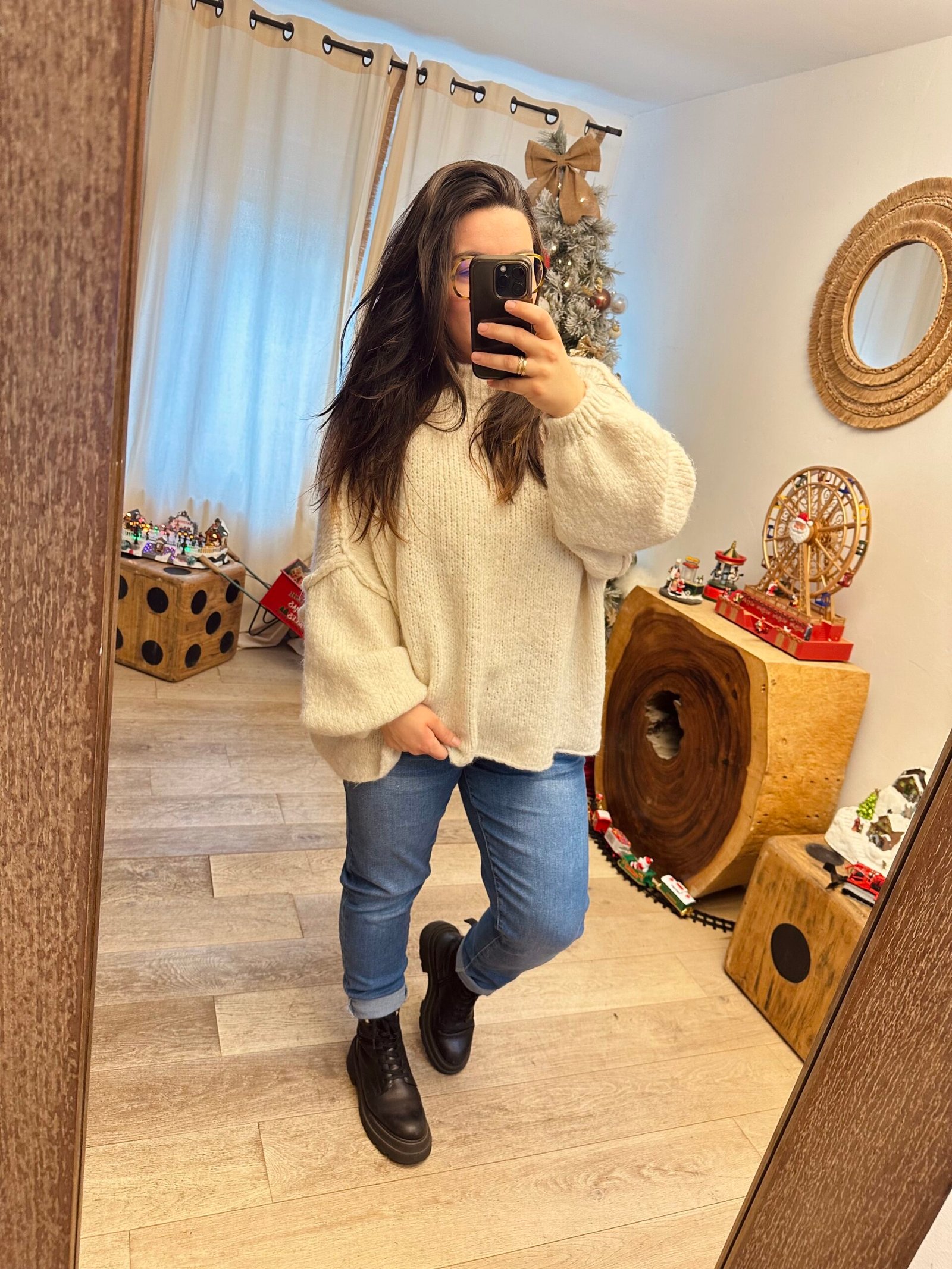 pull ecru grande tailed femme curvy by romy