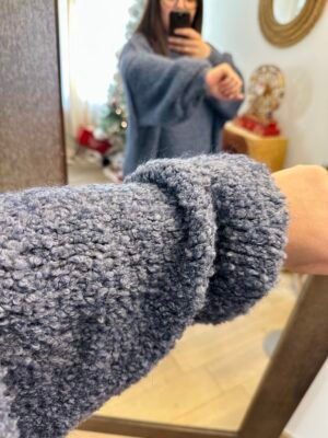 PULL BOUCLETTE | BLEU JEAN