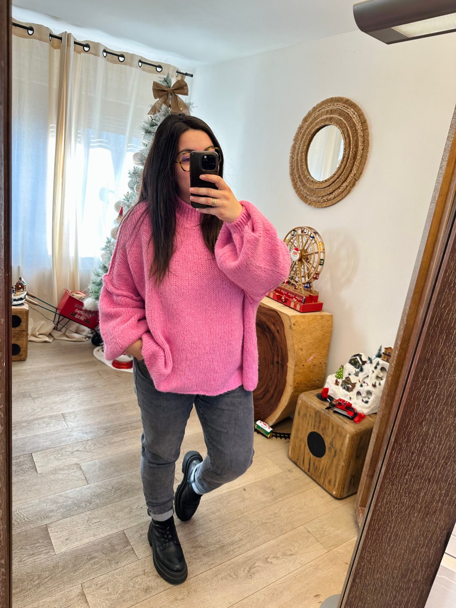 pull rose grande taille femme curvy by romy