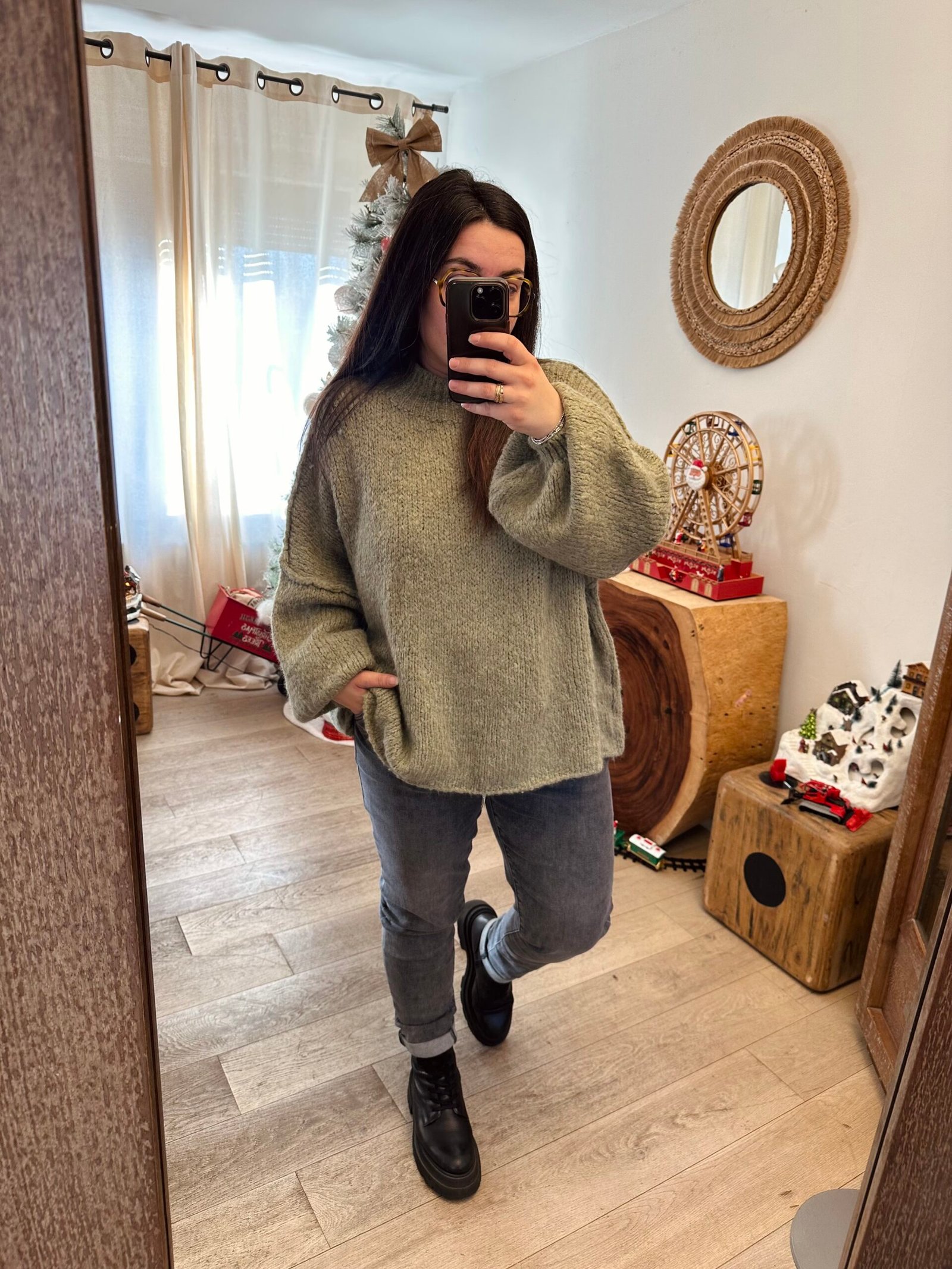 pull vert grande taille femme curvy by romy