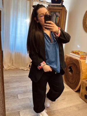 blazer fleuri grande taille femme curvy by romy