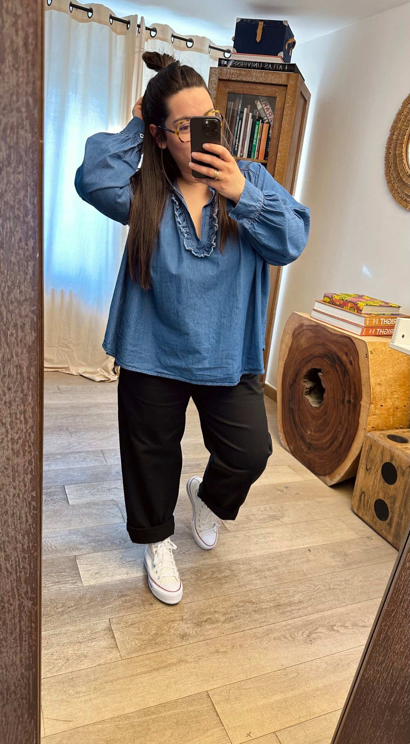 blouse en jean grande taille femme curvy by romy