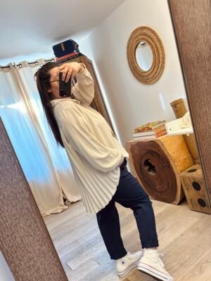 chemise plissée au dos grande taille femme curvy by romy