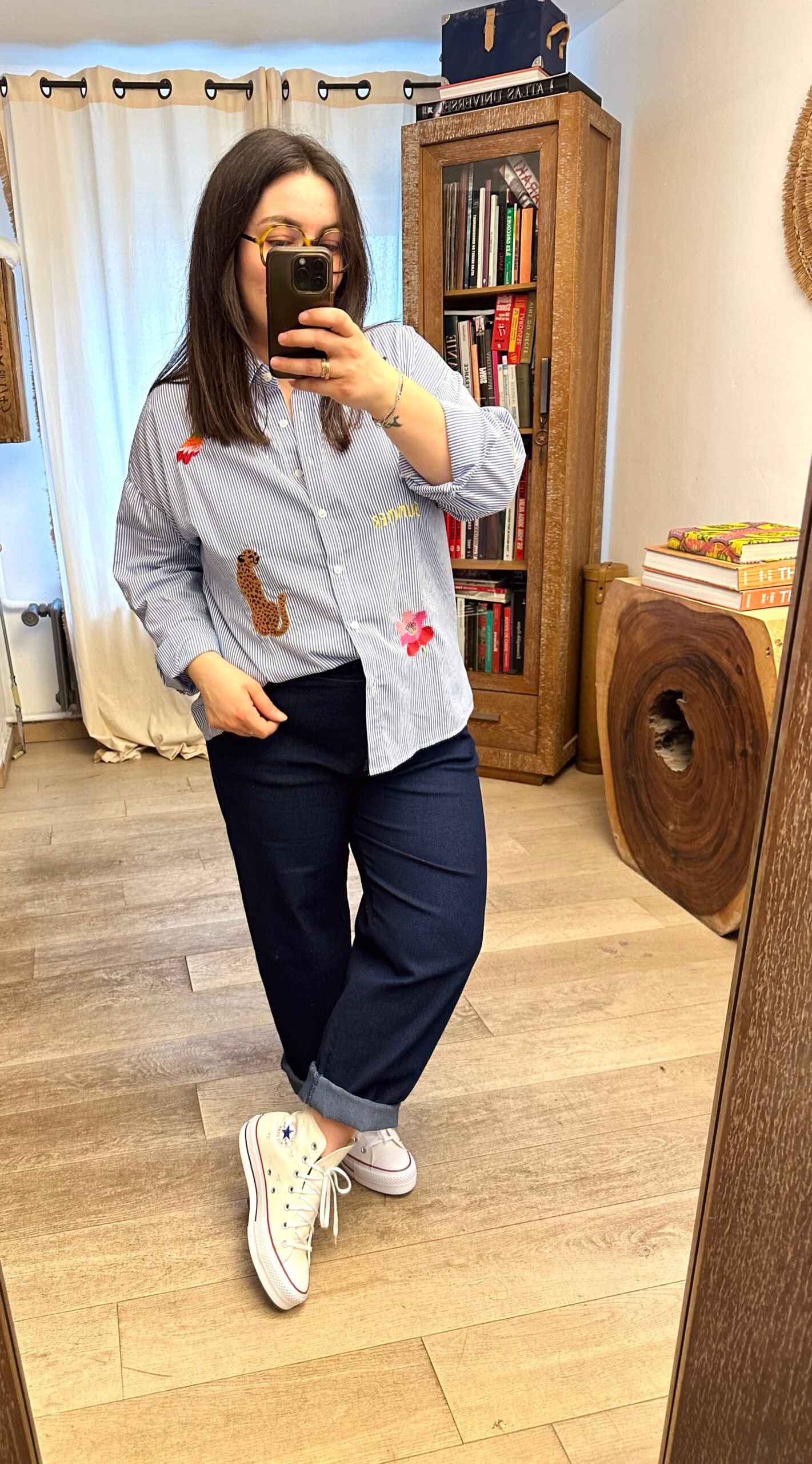 chemise rayée bleu grande taille femme curvy by romy