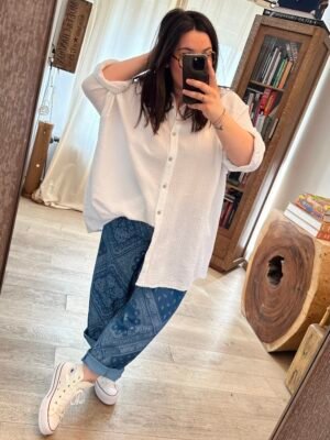 chemise gaze de coton blanc curvy by romy