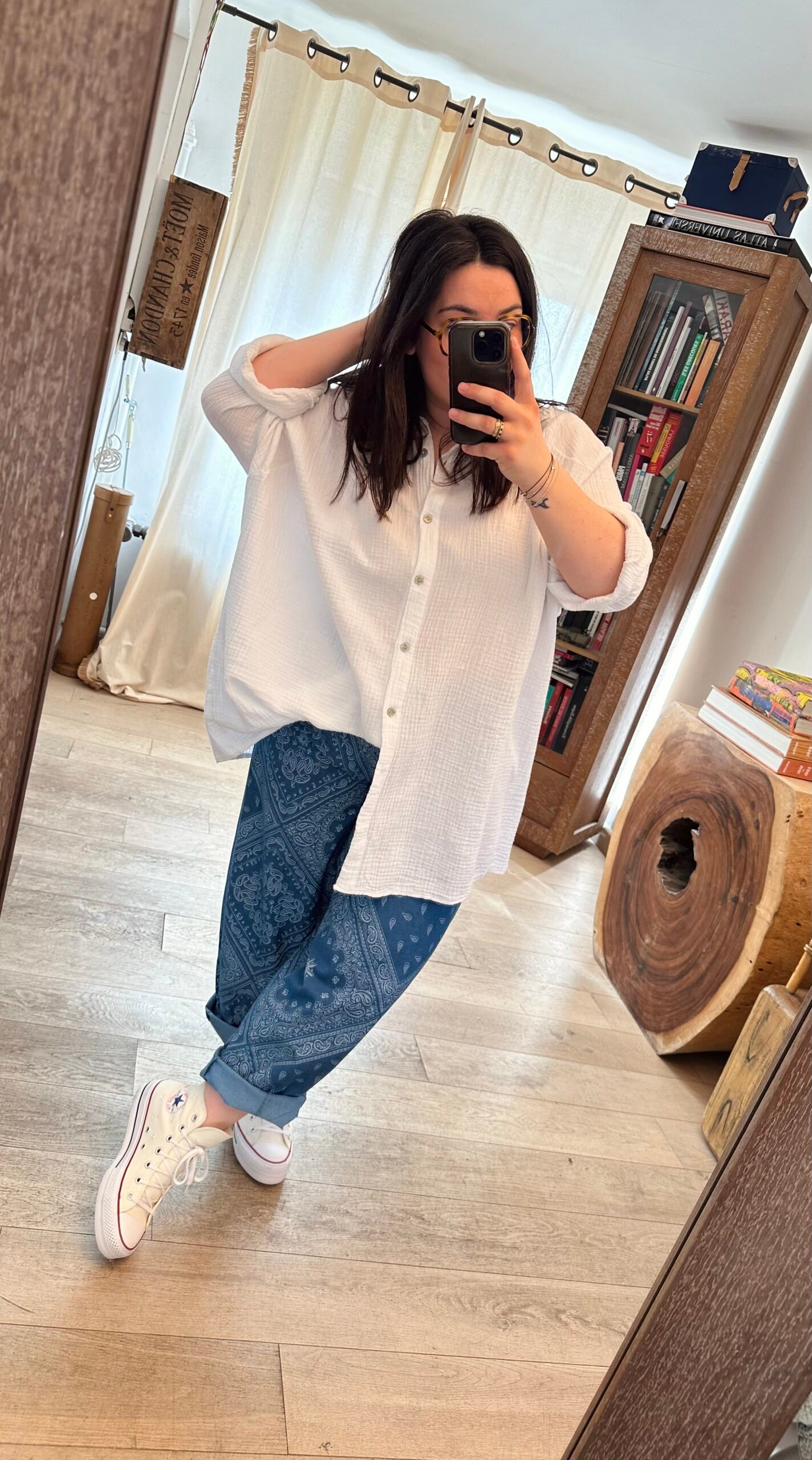 chemise gaze de coton blanc curvy by romy