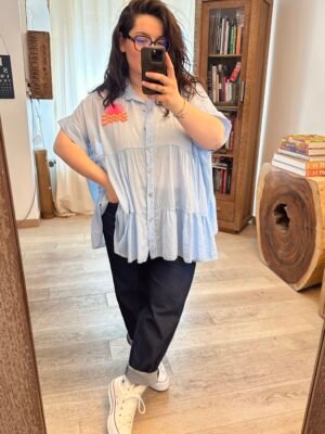 blouse grandad taille femme curvy by romy