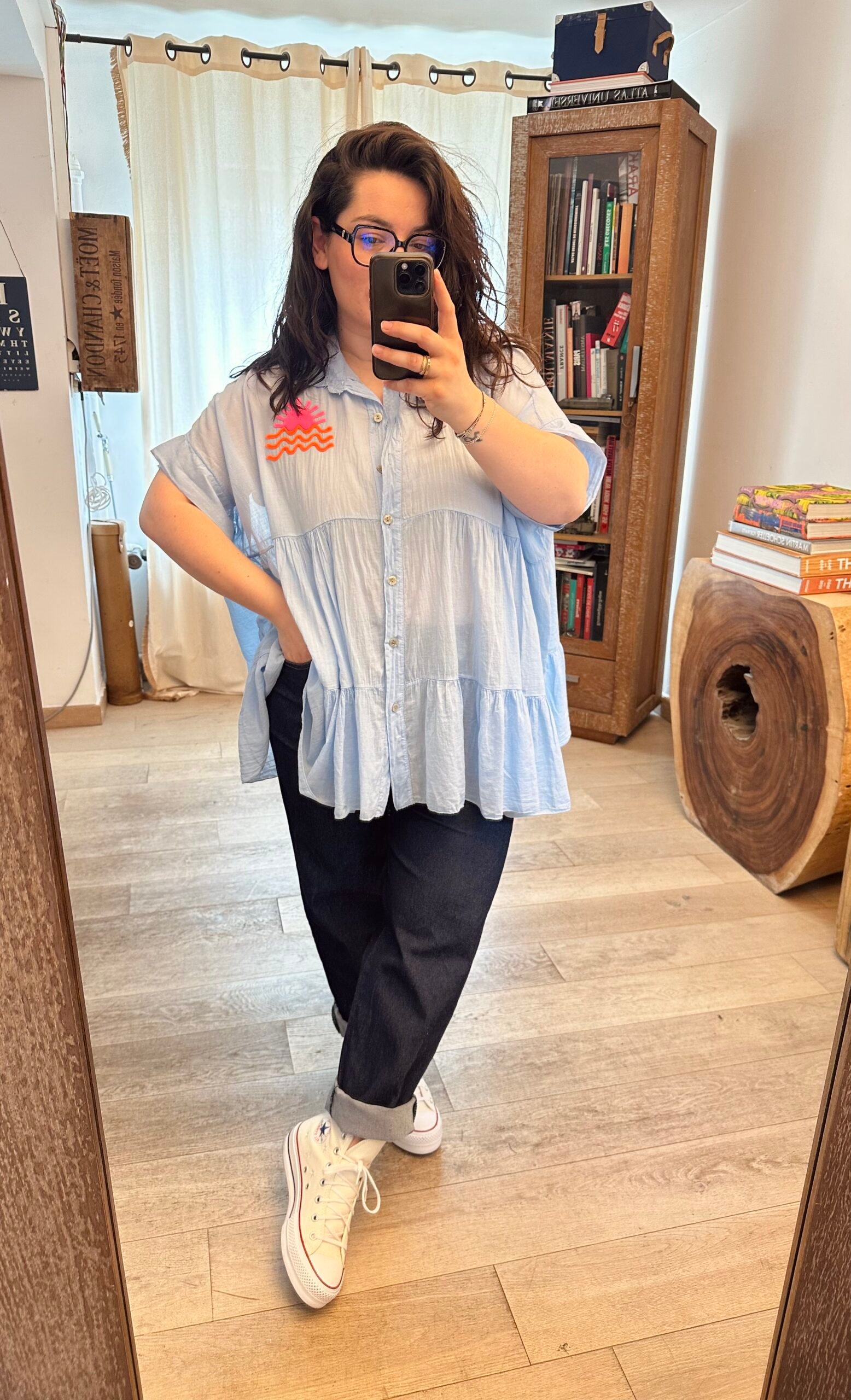 blouse grandad taille femme curvy by romy