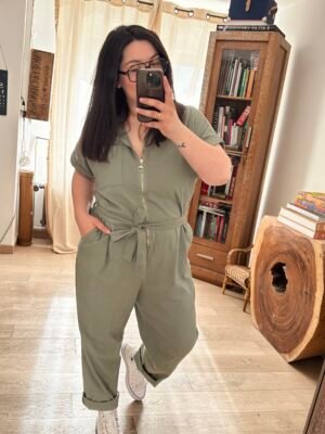 combinaison kaki grande taille femme curvy by romy